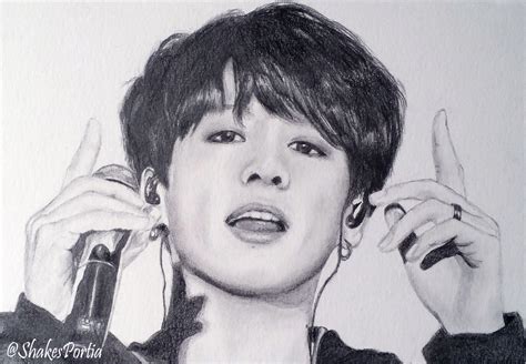 Pencil Drawing Of Jungkook Drawing Bts Pencil Shakesportia