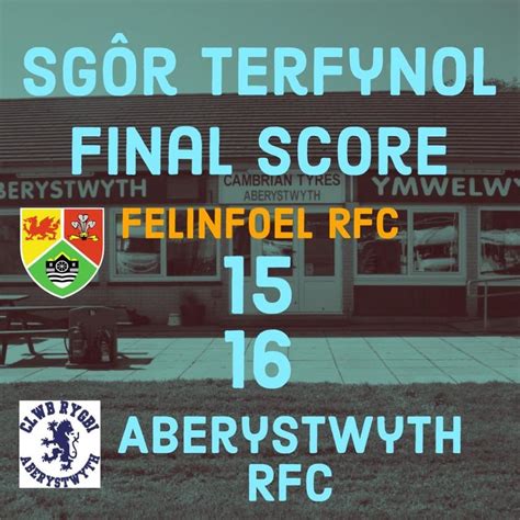 Felinfoel 15 Aberystwyth 16