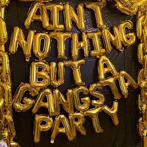 Buy 18Gold Aint Nothing But A Gangsta Party Letter Balloon Banner 90s