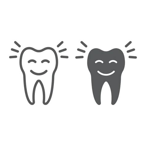 No Tooth Thin Line Icon Mouth And Dental Missing Tooth Sign Vector