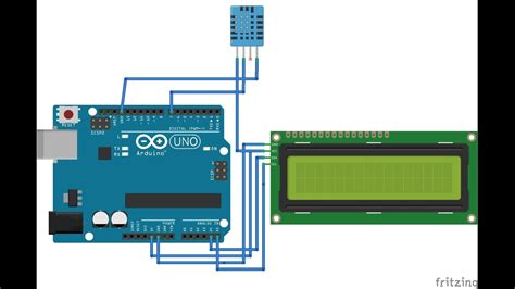 Dht Sensor Interface With Serial Lcd Interface Using Off