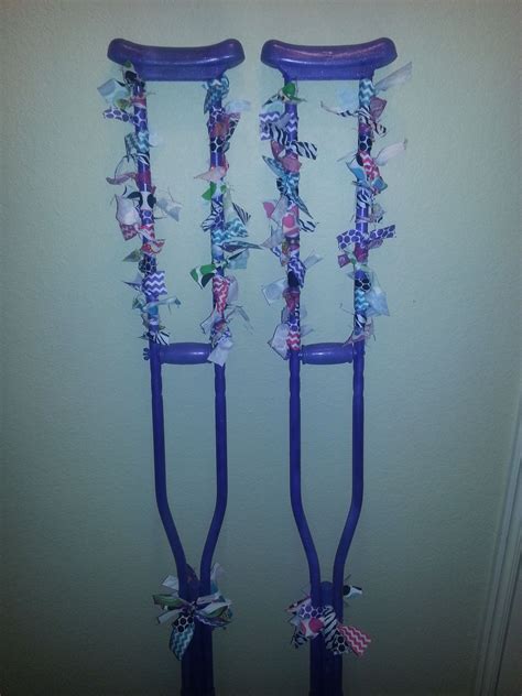 One of our cheer chickies had surgery & needed crutches so made her ...