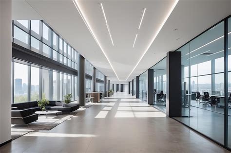 Premium Photo | Modern office building interior