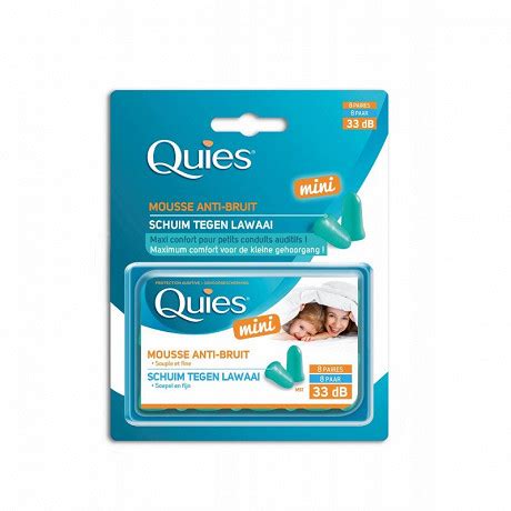 Quies protection auditive mousse anti bruit mini boîte de 8 paires