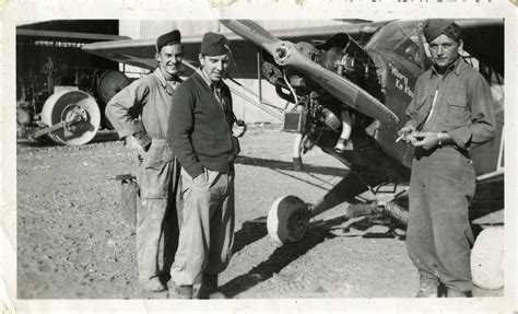 U S Servicemen Near U S Grasshopper Aircraft During World War Ii The Digital Collections Of