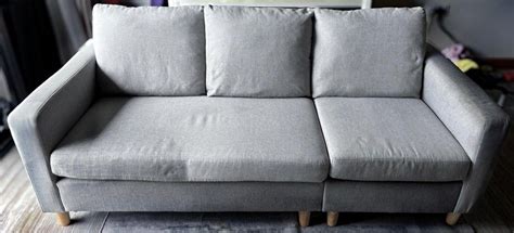 Grey Fabric 3-seater Sofa, Furniture & Home Living, Furniture, Sofas on ...