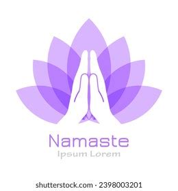 Namaste Hand Symbol Isolated On White Stock Vector (Royalty Free ...