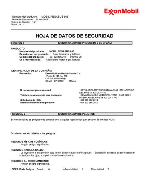 LO MSDS FICHA DE DATOS DE SEGURIDAD ACEITE Fecha de Elaboración 26