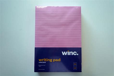 Winc Writing Pad A Ruled Bond Gsm Pink Sheets Box Winc