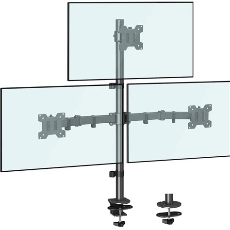 Mountup Triple Monitor Stand Height Adjustable Monitor Desk Mount Fit