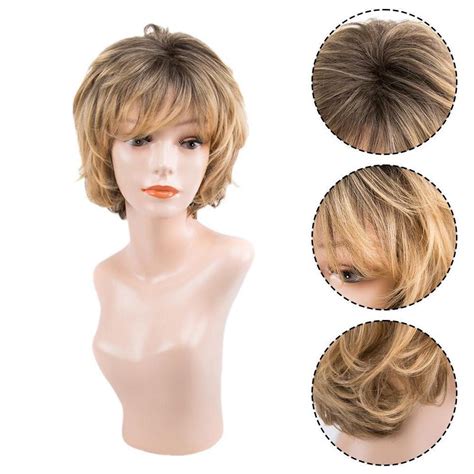 Raquel Welch Short Fluffy Wavy Layered Blonde Mix Synthetic Hair