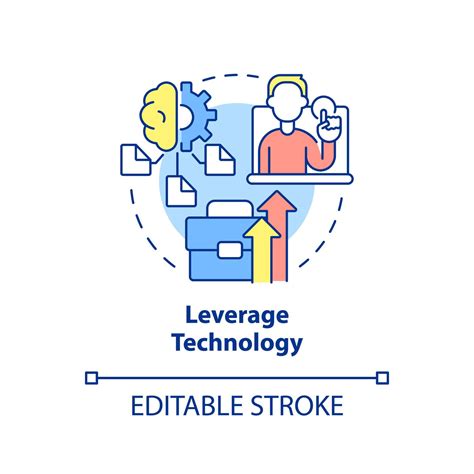 Leverage technology concept icon. Way to increase business efficiency