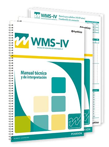 WMS IV Escala De Memoria De Wechsler IV Pearson Clinical Pearson