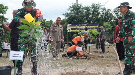 TMMD Reg 119 Kodim 0725 Sragen Satgas Bersama Stakeholder Tanam 500