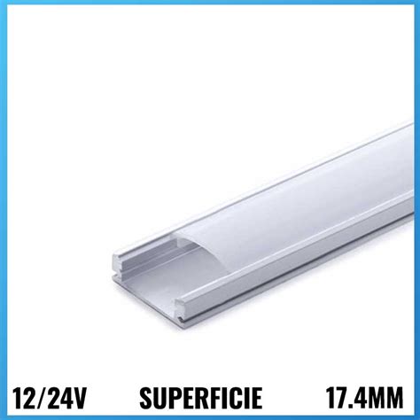 PERFIL DE SUPERFICIE PARA TIRAS LED DE HASTA 12mm LedLuces