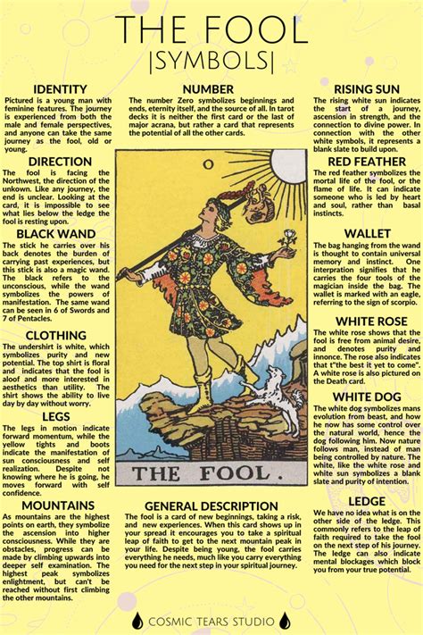 The Symbols Within The Rider Waite Card The Fool Let Me Know What