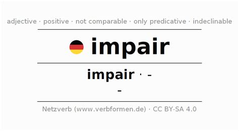 Declension and comparison German "impair" - All cases of adjective, plural, genus | Netzverb ...