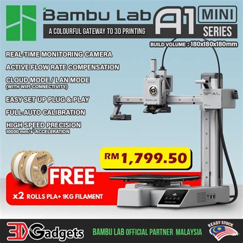 Bambu Lab A1 Mini A1 Mini Ams Fdm 3d Printer 3d Gadgets Malaysia