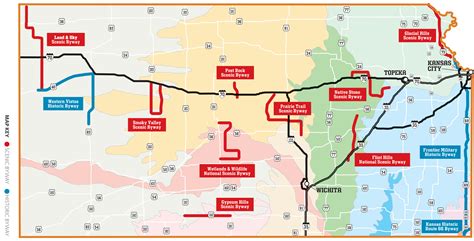 Historic Scenic Byways In Kansas Maps Guides