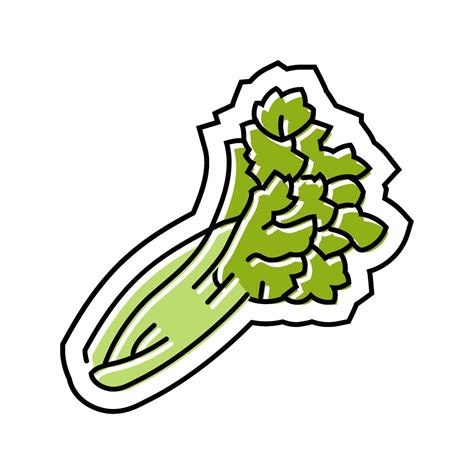 celery allergen free product food color icon illustration 52846421