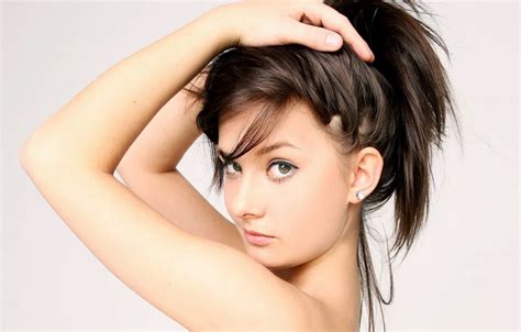 Wallpaper Look Model Brunette Anna Tatu Images For Desktop Section