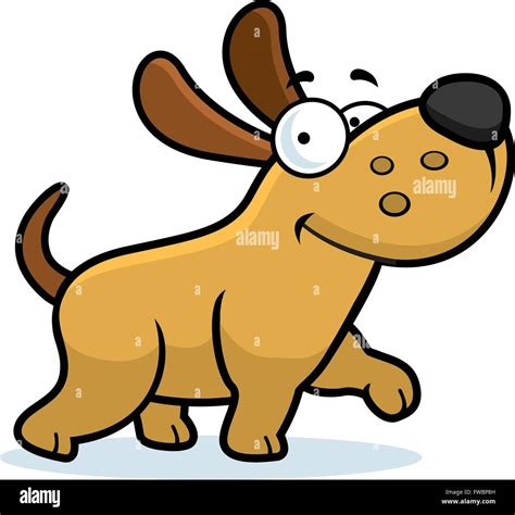 A happy cartoon dog walking and smiling Stock Vector Image & Art - Alamy