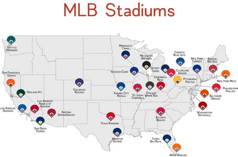 Printable Map Of Mlb Stadiums | Ruby Printable Map