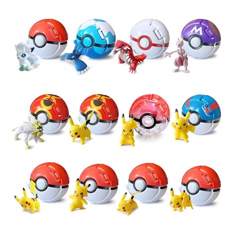 Figuras De Pok Mon Pokeball Figuras De Anime Pikachu Squirtle Monstruo