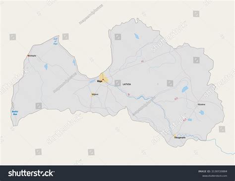 Latvia Political Map Capital National Borders Stock Illustration ...