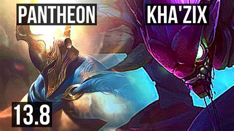 PANTHEON Vs KHA ZIX JNG 500 Games Legendary 1 0M Mastery 10 3 8