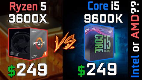 Ryzen 5 3600X vs Core i5-9600K | Gaming Benchmarks, AMD or Intel? - YouTube