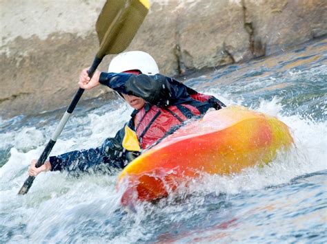 Kayaker stock image. Image of danger, energy, white, kayaker - 18236885