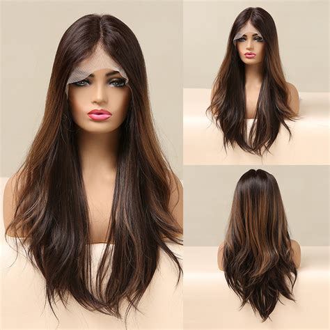 White Woman Synthetic Lace Front Wigs Long Wave Synthetic Hair Wig Cosplay Party Daily Wig Buy