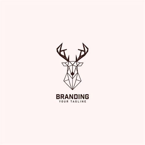 Geometric Deer Logo Design Template 16834529 Vector Art at Vecteezy