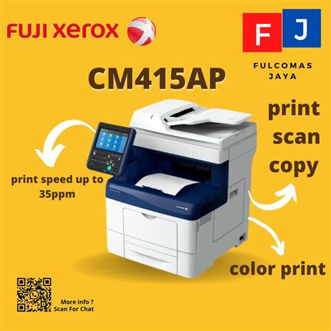 Jual Mesin Fotocopy Color FUJI XEROX DocuPrint CM415AP Kertas A4 F4