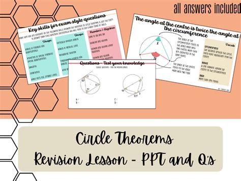 Circle Theorems Complete Introductory Or Revision Lessons Teaching