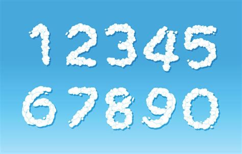numbers  cloud format vector  vector art  vecteezy
