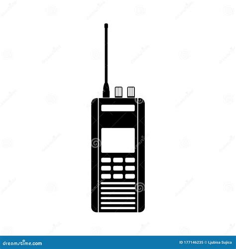 Walkie Talkie Icon Isolated On White Background Portable Radio