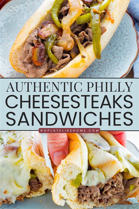 Easy Authentic Philly Cheesesteak Sandwich Recipe - No Plate Like Home