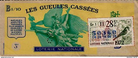 Biglietti Della Lotteria Billet De Loterie Nationale Les Gueules