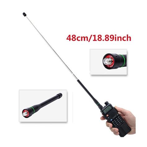 Телескопическая антенна для рации Baofeng UV-5R / 82 / 9R - 48см купить ...