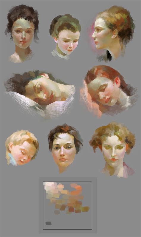 skin tone study of Pino Daeni's art by HRFleur on DeviantArt