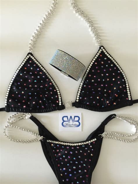 Black Bikini Must Be In For Mystic Black With Red Ab Crystals Love Waterbabiesbikini