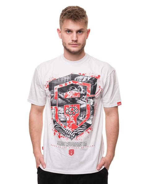 Koszulka Street Autonomy Fuck Biała Sklep Odziejsie pl
