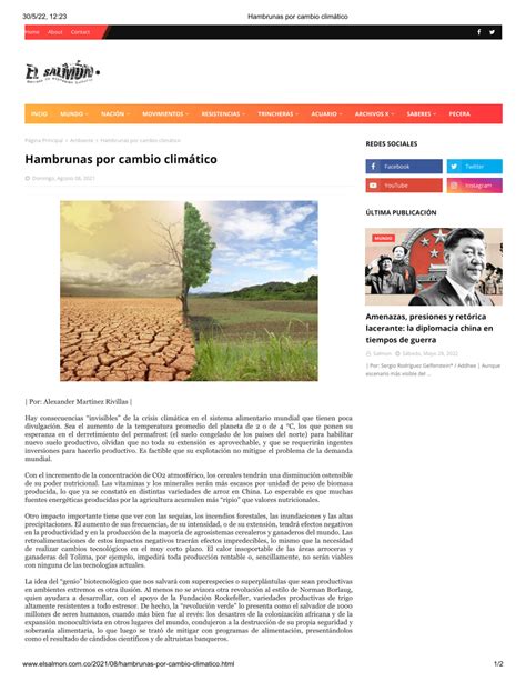 PDF Hambrunas por cambio climático