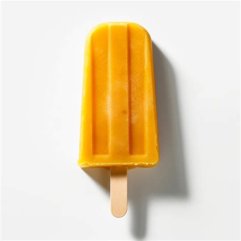 Premium AI Image | a yellow ice cream cone with a stick that has ice cream on it.