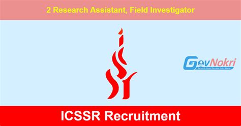 ICSSR Hiring Notification 2023 For 2 Post Of Research Assistant Field