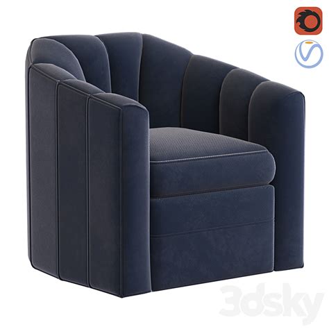 Swivel Chair Delancey Eichholtz Arm Chair 3D Model