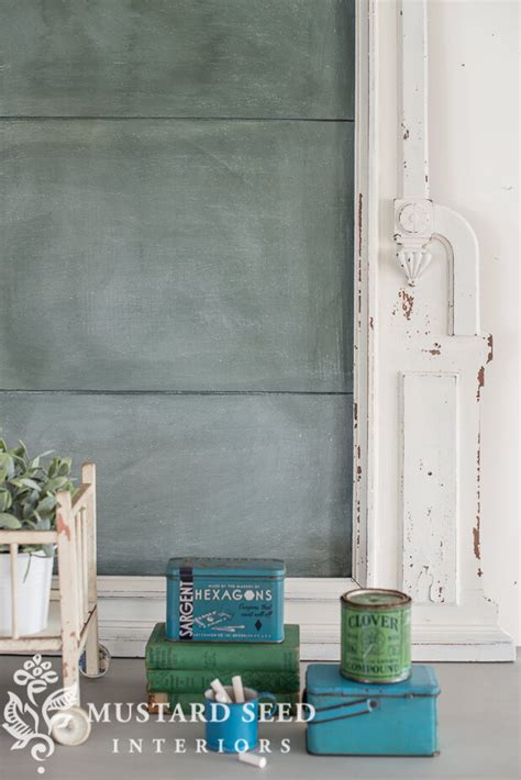 How To Make A Vintage Green Chalkboard With Milk Paint Miss Mustard