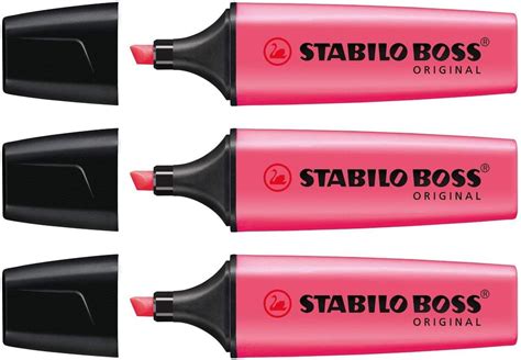 Stabilo Lot De Surligneurs Boss Original Rechargeable Pointe